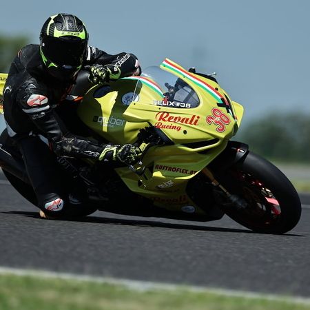 Gelbes Motorrad